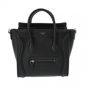 Celine Luggage Shopper Black Drummed Calfskin Handbag